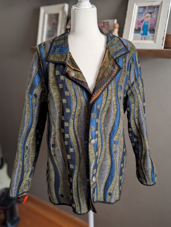 I-Reversibles Jackets & Blazers - I-Reversibles XL NWT Art to Wear Abstract Woven Reversible Jacket Boho